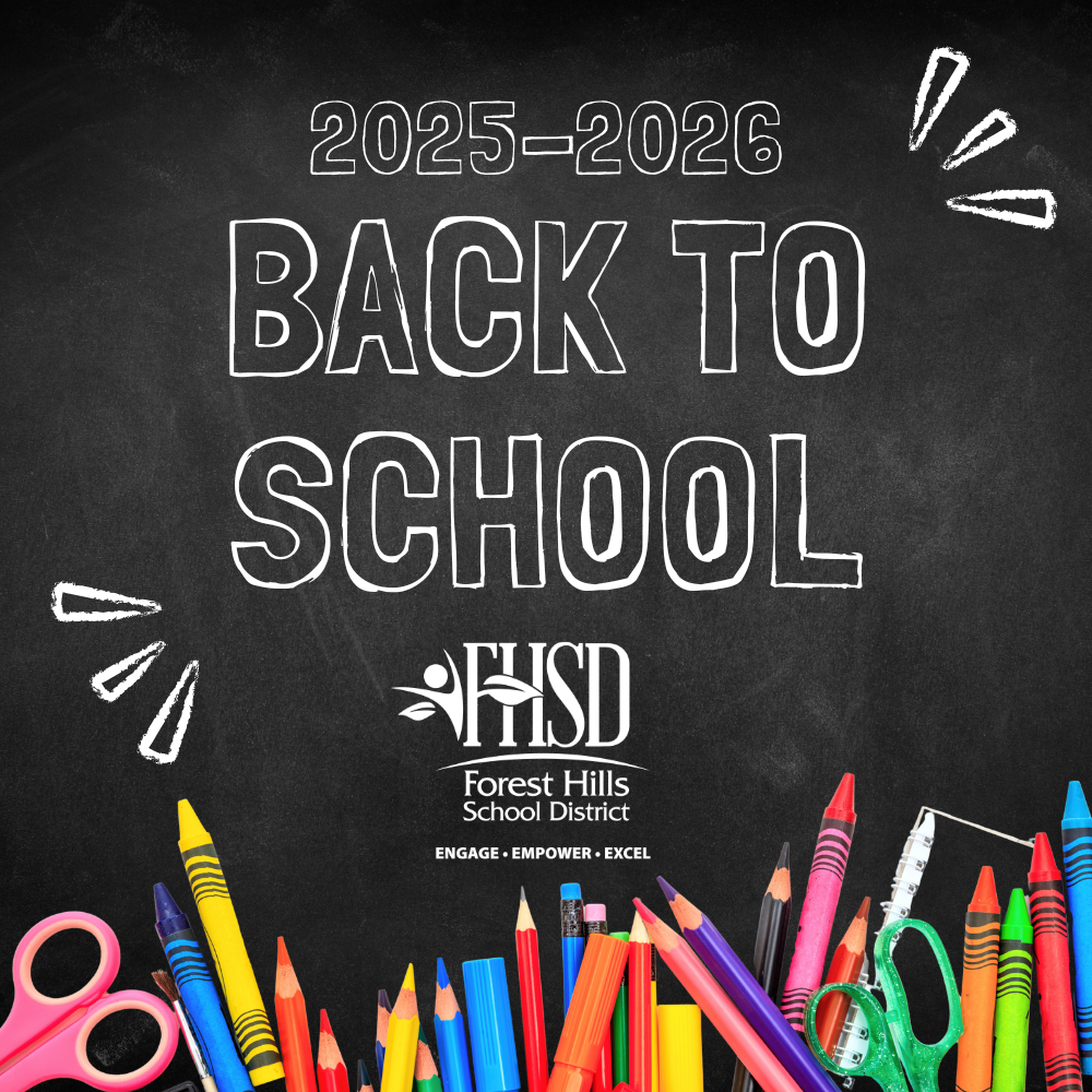chalkboard graphic that reads "2025-2026 back to school"